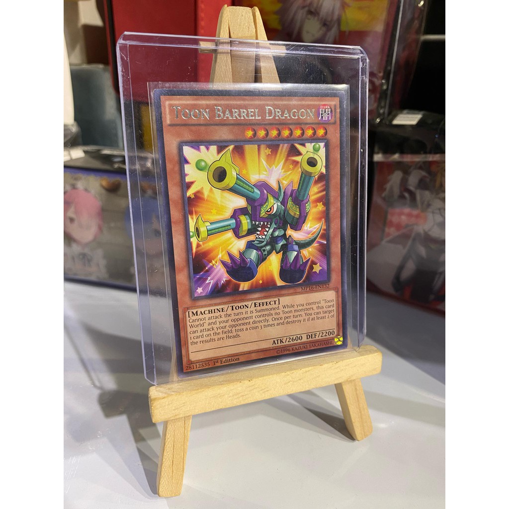 Lá bài thẻ bài Yugioh Toon Barrel Dragon – Rare - Tặng bọc bài nhựa bảo quản