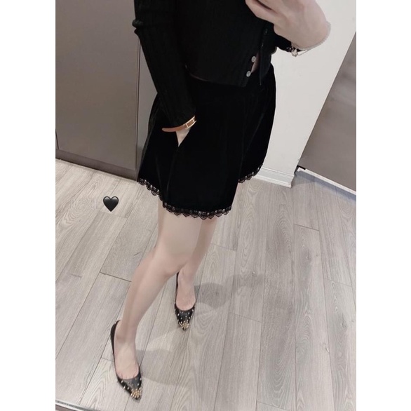 ⚡️BÁN SỈ⚡️Quần short nhung phối ren