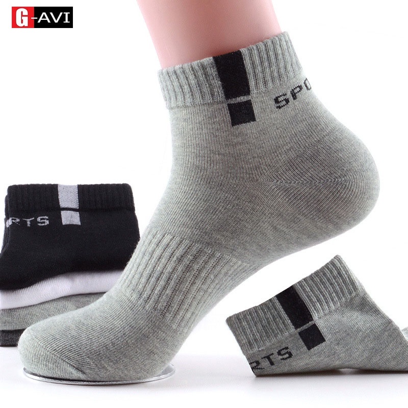 Tất nam SPORTS tất mùa hè cổ nhỡ chất cotton thoáng khí thấm hút mồ hôi
