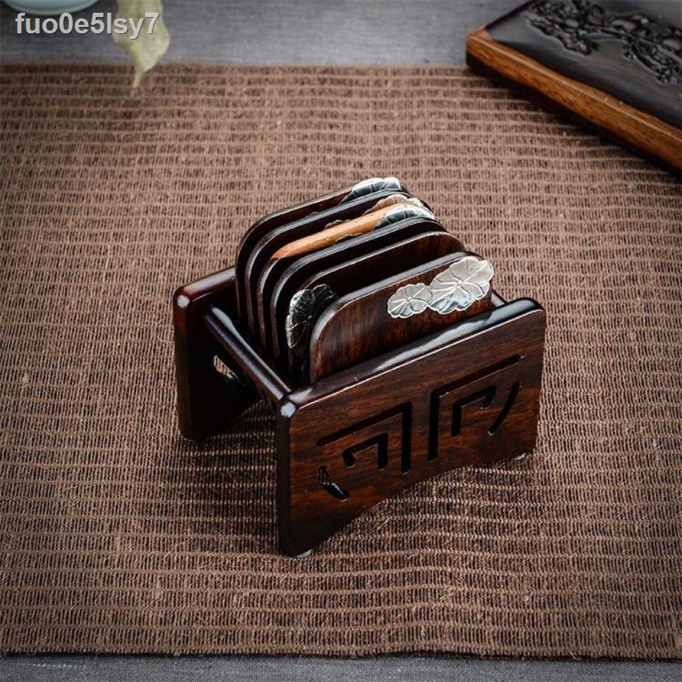 ✺ Thảm trà bằng gỗ mun nguyên khối, ấm chén, trà, đạo, Kung Fu, khay đựng tách phụ kiện bộ Nhật Bản, kết hợp