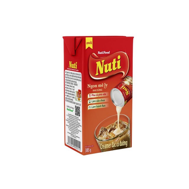 Sữa đặc có đường Nuti hộp giấy 385g