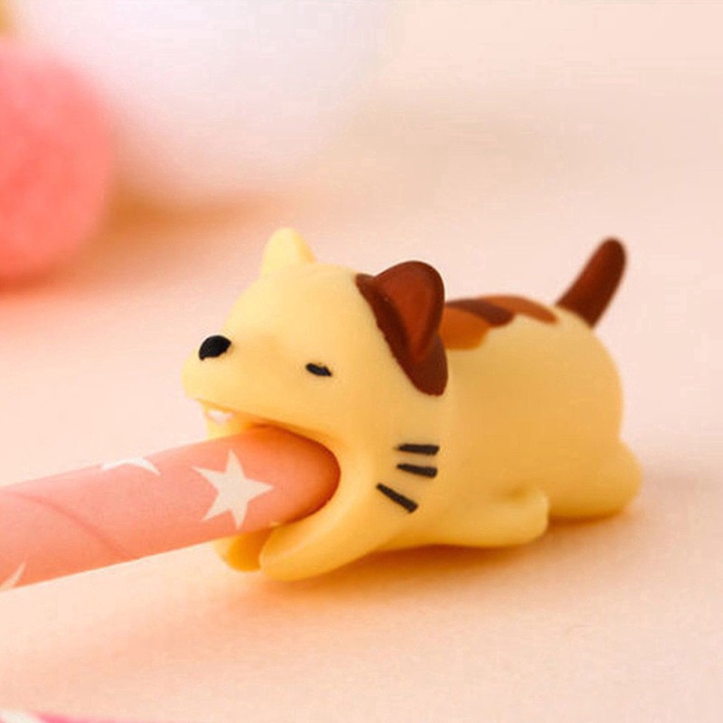 Phụ kiện bảo vệ đầu dây cáp thiết kế động vật hoạt hình dễ thương