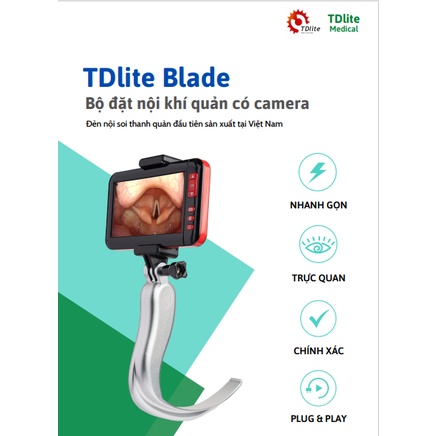 Bộ đặt nội khí quản có Camera Tdlite, bảo hành 1 đổi 1 12 tháng