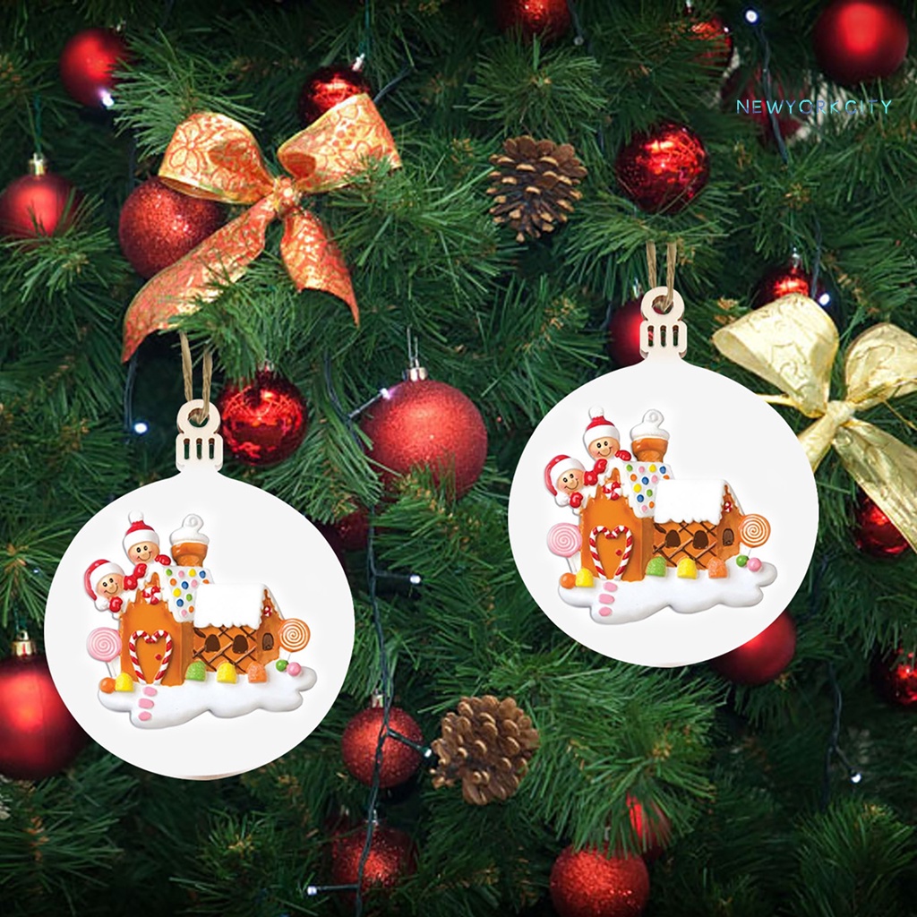 Phụ Kiện Treo Trang Trí Cây Thông Giáng Sinh Hình Tròn Bằng Gỗ