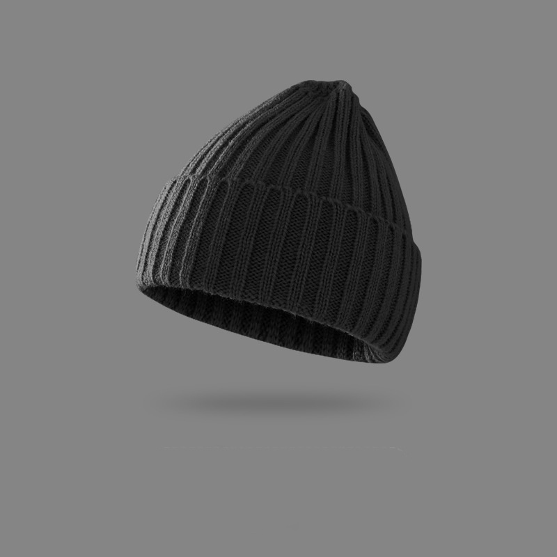 Mũ Beanie Dệt Kim Màu Trơn Mềm Mại Chống Gió Giữ Ấm Mùa Đông Cho Bé