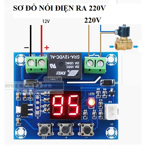 Mô-đun điều khiển độ ẩm đất XH-M214 màn hình kỹ thuật số tưới nước tự động