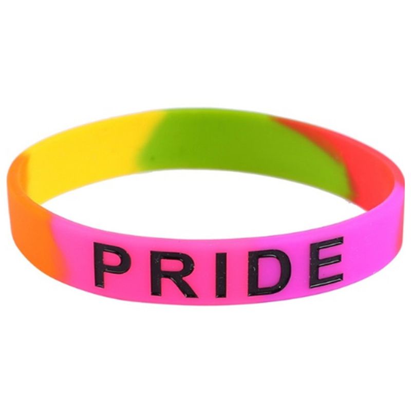 Wmmb Vòng Tay Cao Su Silicone Màu Cầu Vồng Cho Các Bữa Tiệc Parades Fes