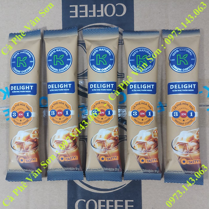 05 dây Cà phê sữa K Coffee Delight Phúc Sinh (50 gói dài nhỏ 17g)