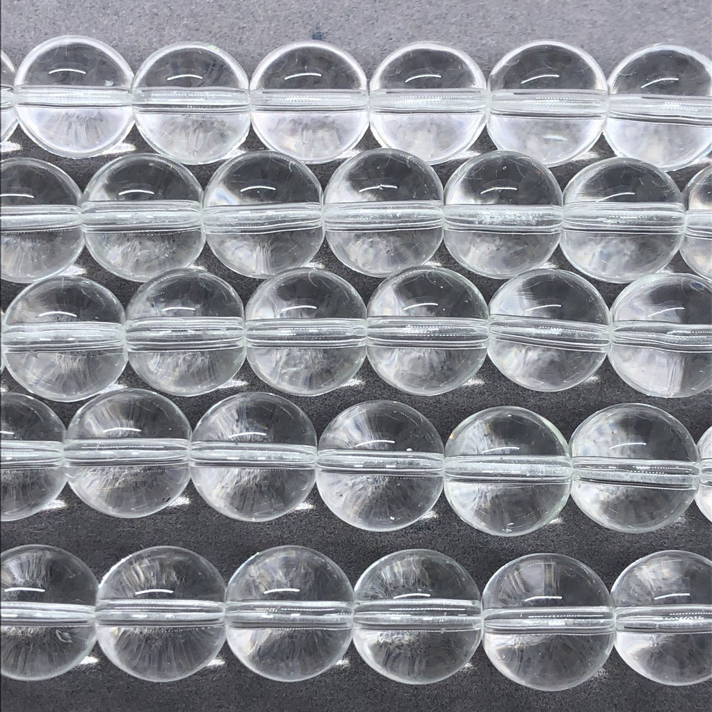 Chuỗi hạt đá thạch anh trắng kích thước 4-12mm dùng làm trang sức thủ công