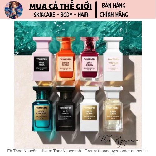 Nước hoa Tomford Lost Cherry - Soleil Blanc - Rose Prick - Black Orchild