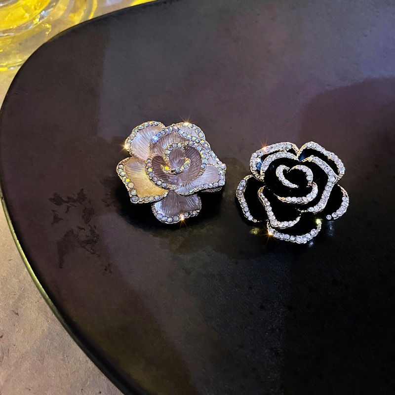 Ghim Cài Áo Hình Hoa Trà Tráng Men Đính Ngọc Trai Thanh Lịch Thời Trang Năm 2023