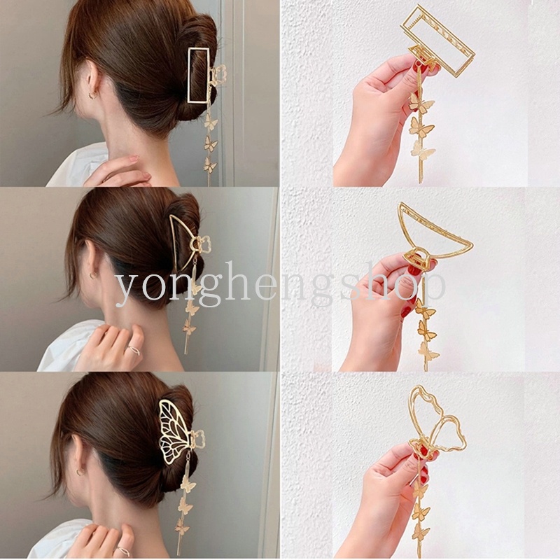 Kẹp Tóc Hình Bướm Bằng Kim Loại Thời Trang Dành Cho Nữ