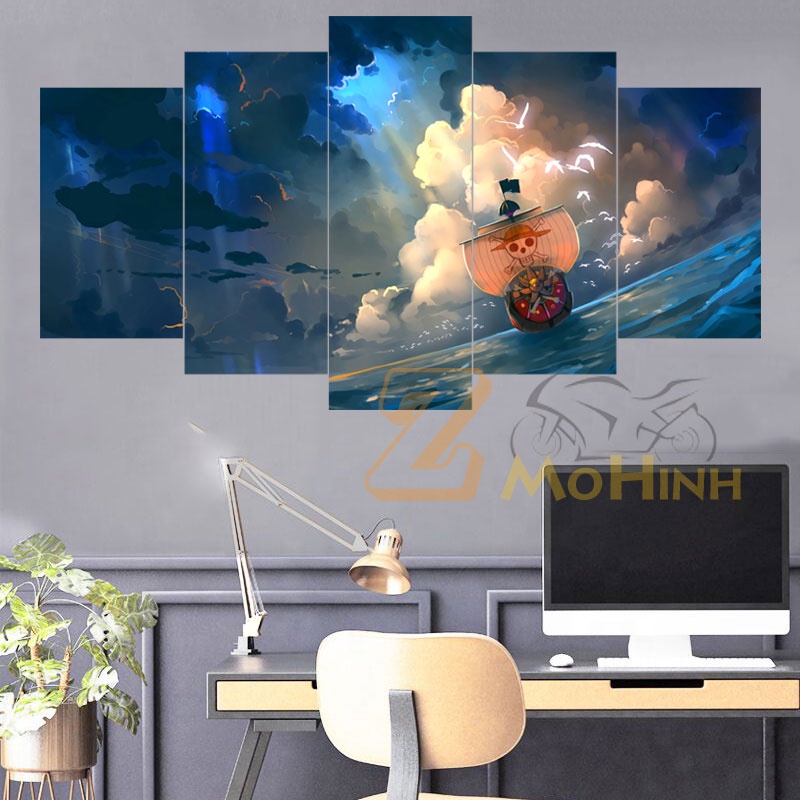 Bộ Poster One Piece Dán Tường chất liệu Decal - Tranh Nhân vật anime One Piece bóc dán dùng trang trí nội thất