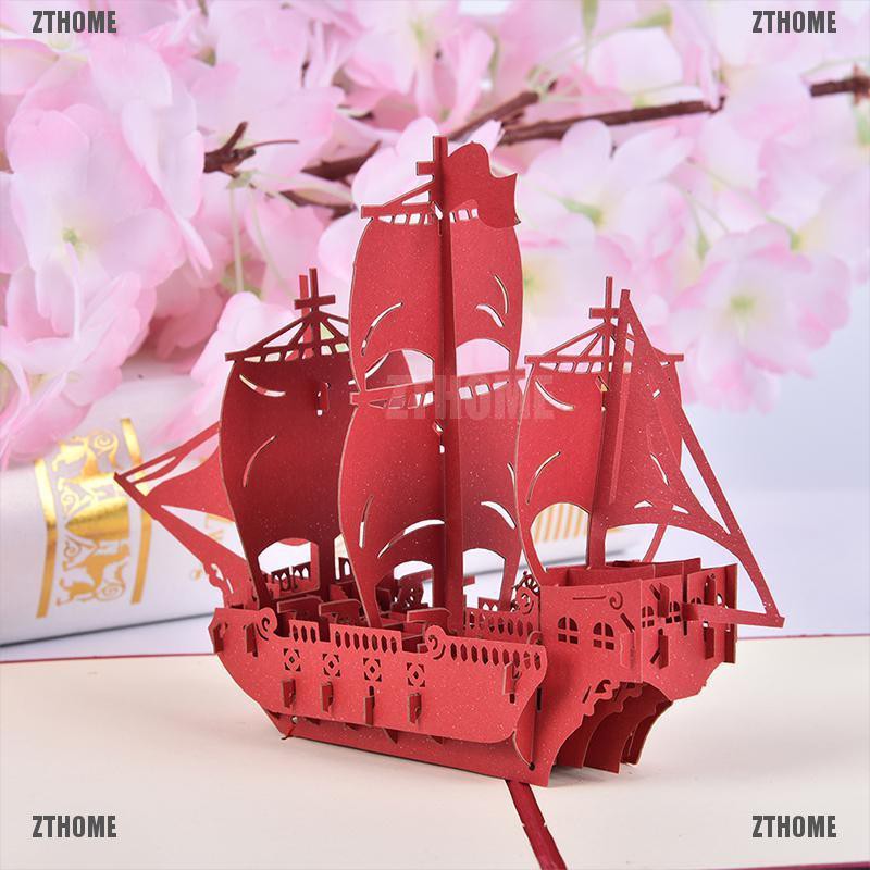 ZTHOME 3D Pop UP Cards Birthday Fathers Day  Souvenirs lifelike Model Gifts