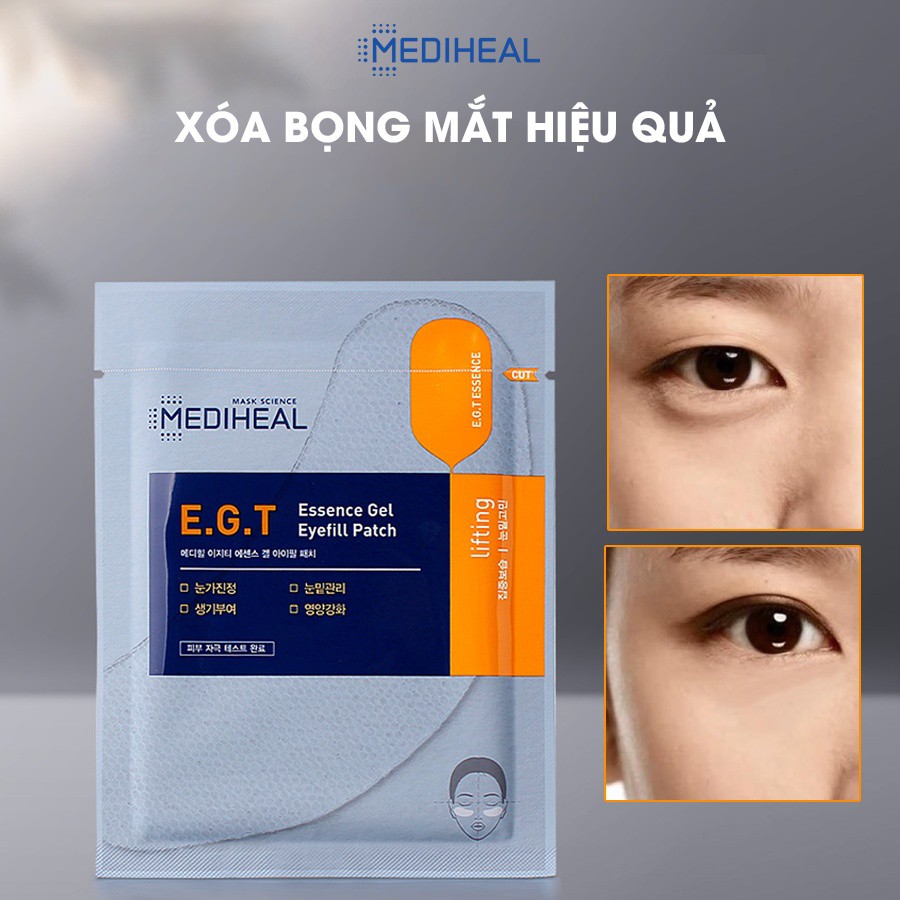 [Nhập mã COSMH22 giảm 8%] Mặt nạ cấp ẩm và giảm bọng mắt Mediheal Eyefill Patch 2.7g