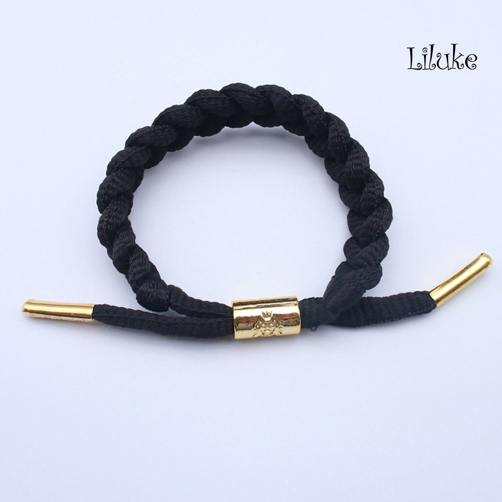 Vòng Tay Dây Bện Màu Trơn Phản Quang Điều Chỉnh Được Thời Trang