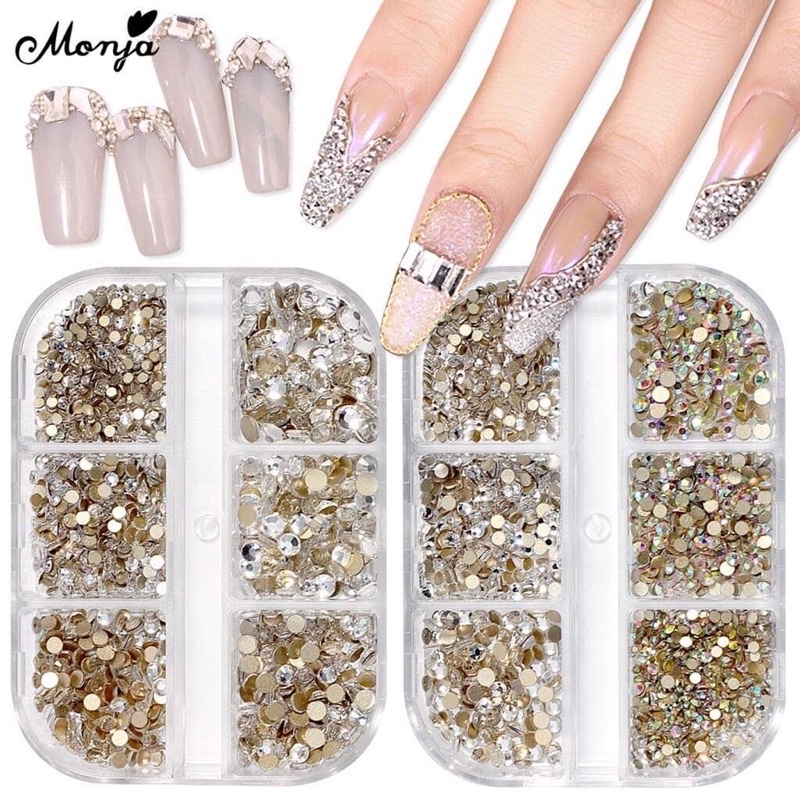 Đá trắng khay 6 ngăn mix đủ size siêu sáng