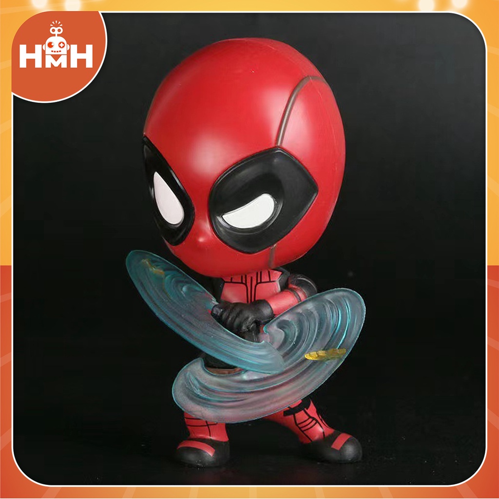 Mô hình Deadpool chibi - Đồ chơi trang trí Deadpool dễ thương, hài hước đầu lúc lắc lò xo