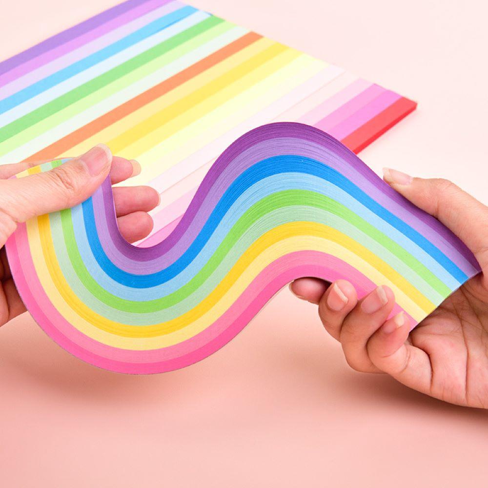 Giấy Xếp Origami Họa Tiết Ngôi Sao May Mắn Nhiều Màu Sắc DIY