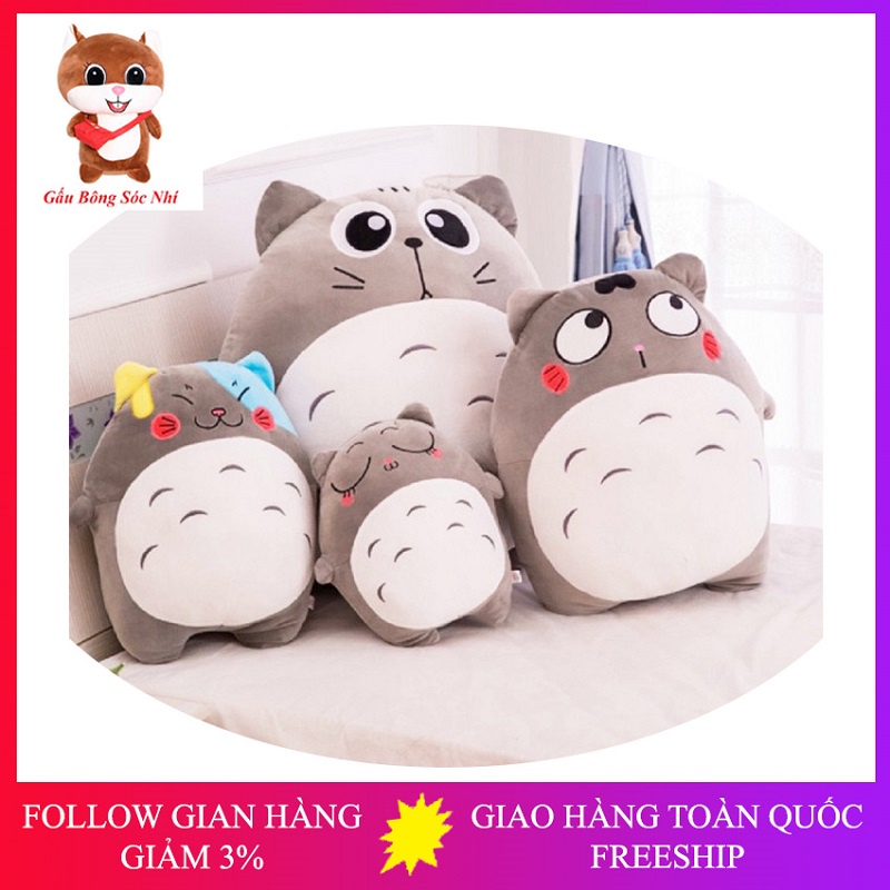 [Mã LIFE20KALL giảm 10% đơn 50K] Gối ôm totoro cao cấp  FREESHIP  Gấu Bông Sóc Nhí