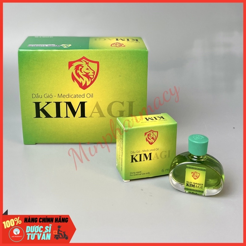 Dầu gió KIM Agi Herbal Hương thơm thư giãn, Giữ ấm cơ thể chai 6ml - Minpharmacy