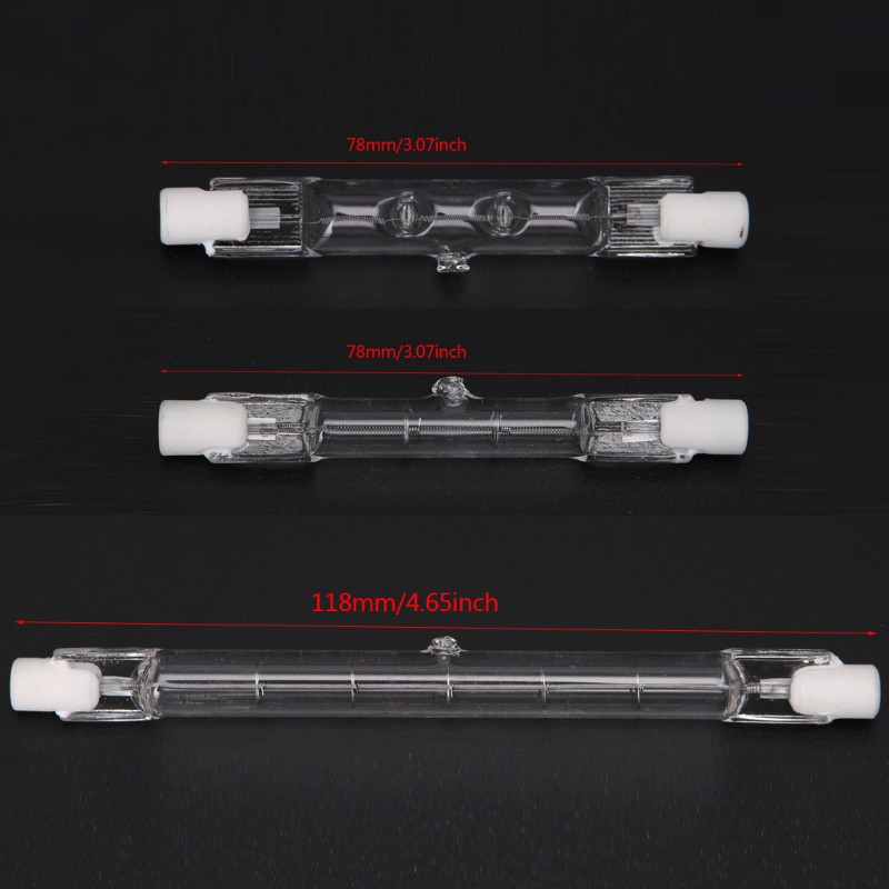 Bóng đèn halogen 2 đầu 100W / 150W / 500W 78mm / 118mm AC