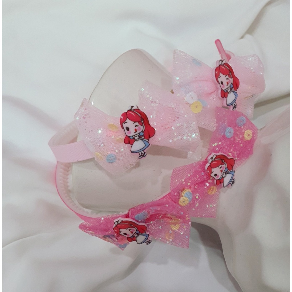 [MẪU HOT HIT] Xước Bờm Cài Tóc Voan Phối hoạt hình Đáng Yêu Cho Bé, Xược tóc, Băng Đô Bé Gái.