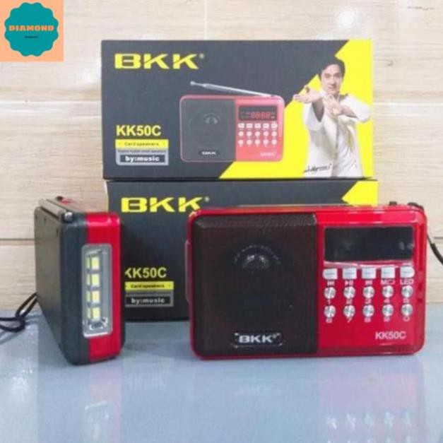 Loa Nghe Nhạc USB, Thẻ Nhớ, đài FM, Nghe Pháp BKK KK50C Có Đèn Pin