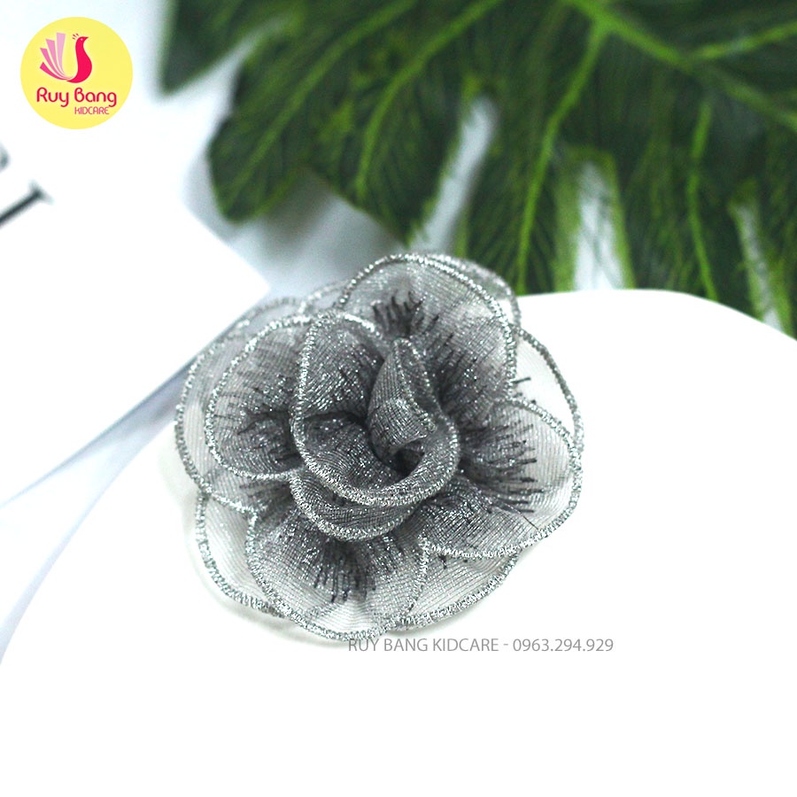 Hoa hồng ren 3D dùng đính váy, áo hoặc phụ kiện tóc