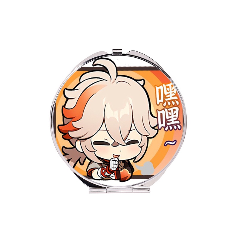 ( tròn ) Gương IN HÌNH GENSHIN IMPACT ver CHỮ NHẬT game anime chibi bỏ túi cầm tay 2 mặt dễ thương tiện lợi