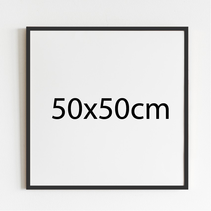Tranh canvas in theo yêu cầu kích thước 50 50 cm khung màu tùy chọn tặng kèm đinh treo tranh