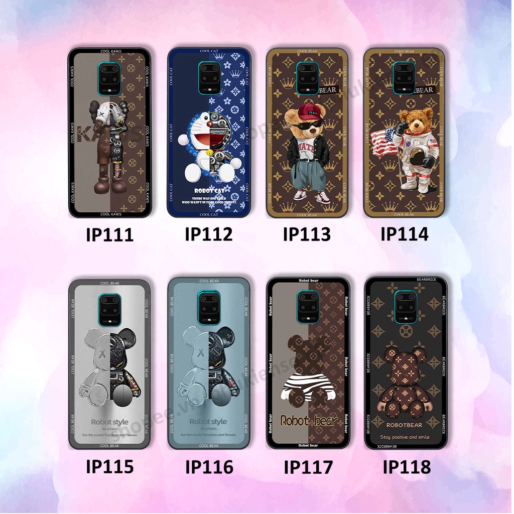 Ốp lưng điện thoại Xiaomi Redmi Note 9 / Note9s / Note 9 Pro in hình gấu bear, kaws, doremon thời trang, ốp lưng cao cấp