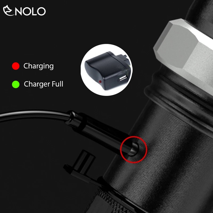 Đèn Pin Sạc Cầm Tay Mini Có Zoom Model M101 Có 3 Chế Độ Sáng Quang Thông 200 Lumen Công Suất 5W Có Kèm Bộ Sạc