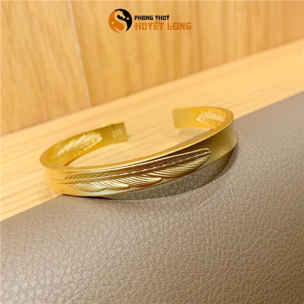 Lắc Tay Nữ Mạ Vàng 18K Kiểu Hình Lá Thời Trang Cao Cấp Mã LMV002, Lắc Tay Nữ, Vòng Tay Nữ