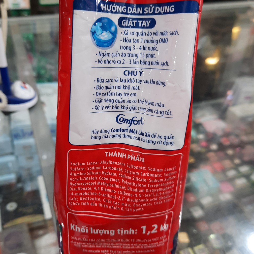 Bột giặt OMO xoáy bay vết bản 1200g