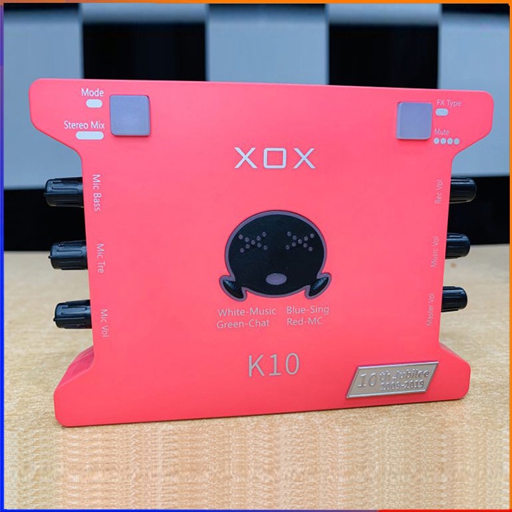 Sound Card thu âm livestream XOX K10 10th Jubilee phiên bản tiếng Anh - kết nối bluetooth