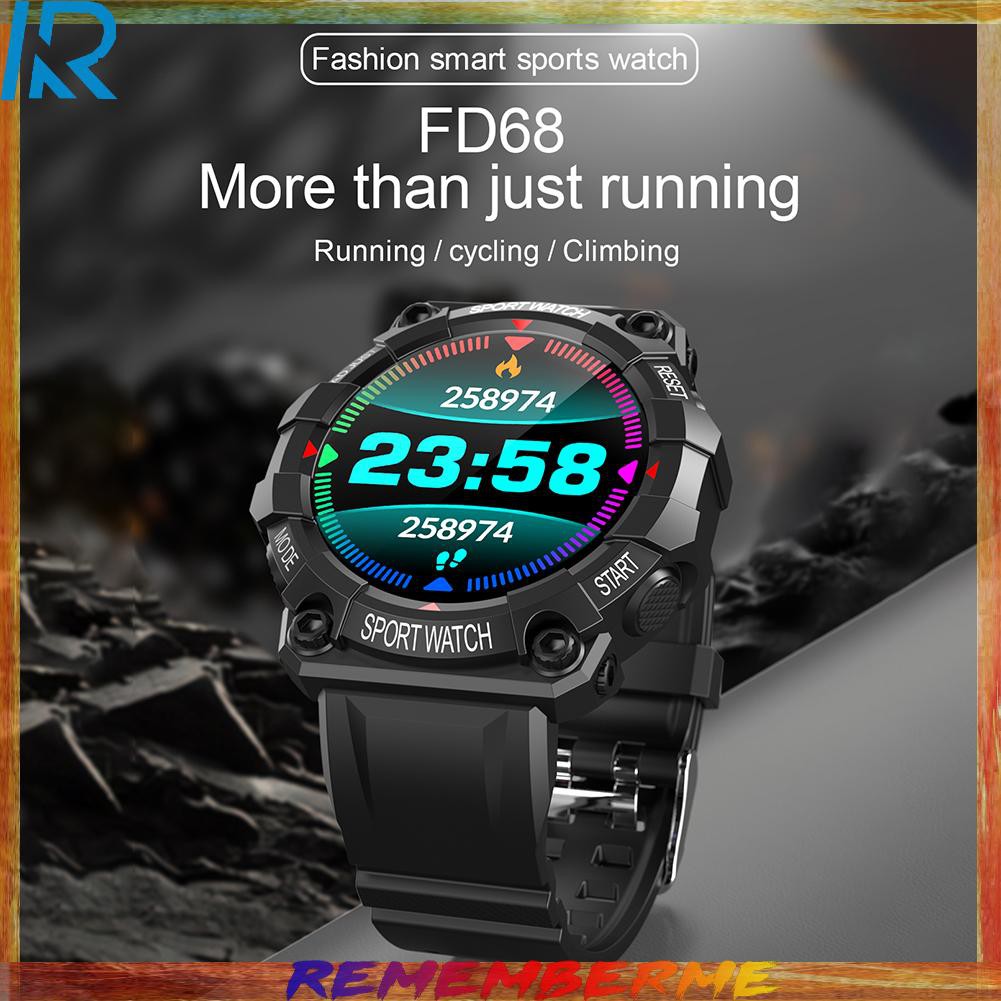 FD68 1.3 inch Touch Smart Watch Heart Rate Reminder Sports Fitness Tracker