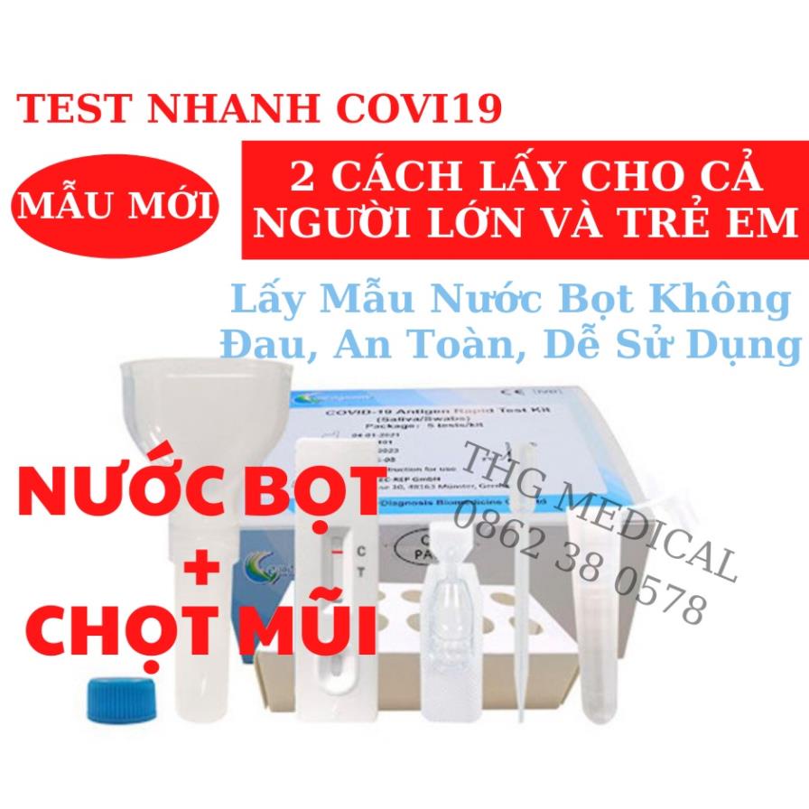 TEST nhanh C.O.V.I.D.19 - TEST BẰNG NƯỚC BỌT VỪA TEST MŨI - CÔNG NGHỆ ĐỨC ĐƯỢC BỘ Y TẾ CẤP PHÉP.