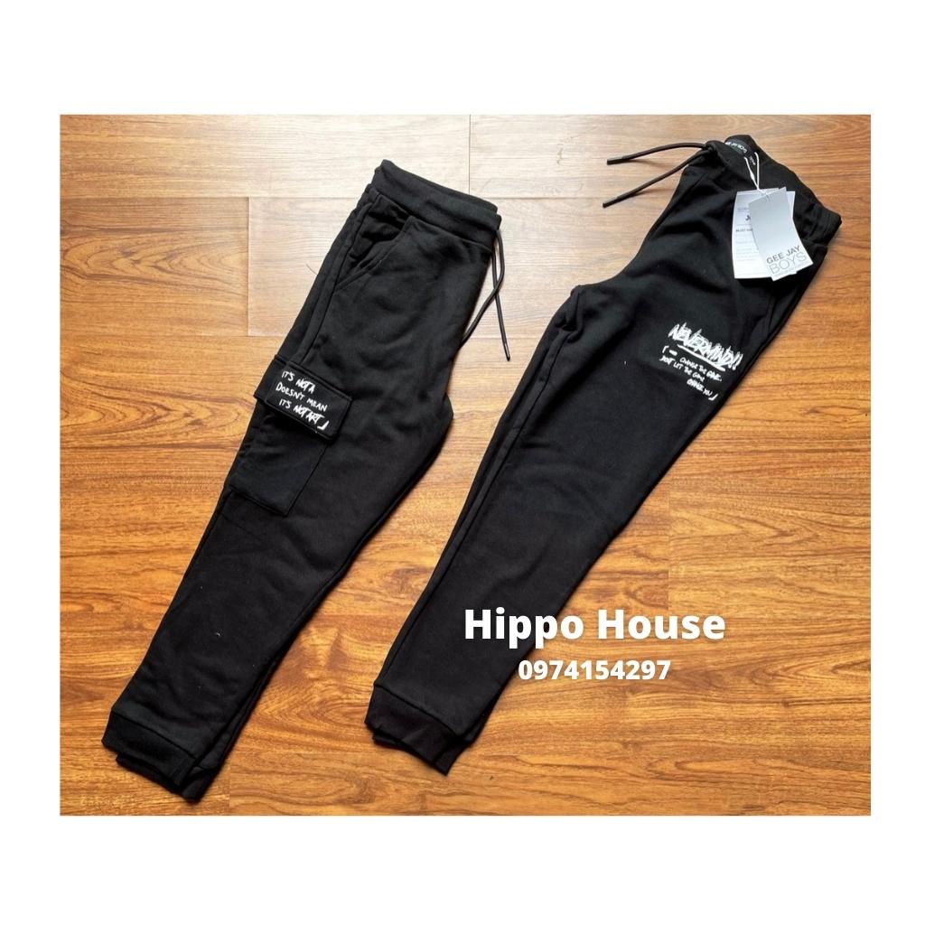 Quần Nỉ Bé Trai Size Đại Nỉ Da Cá Xuất Dư Hippo House 25- 55kg