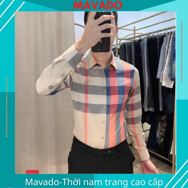 Áo Sơ Mi Nam Kẻ Sọc Caro Đẹp Chất Lụa Co Dãn 4 Chiều Thấm Hút Mồ Hôi Tốt Không Nhăn Không Phai Màu MaAS44