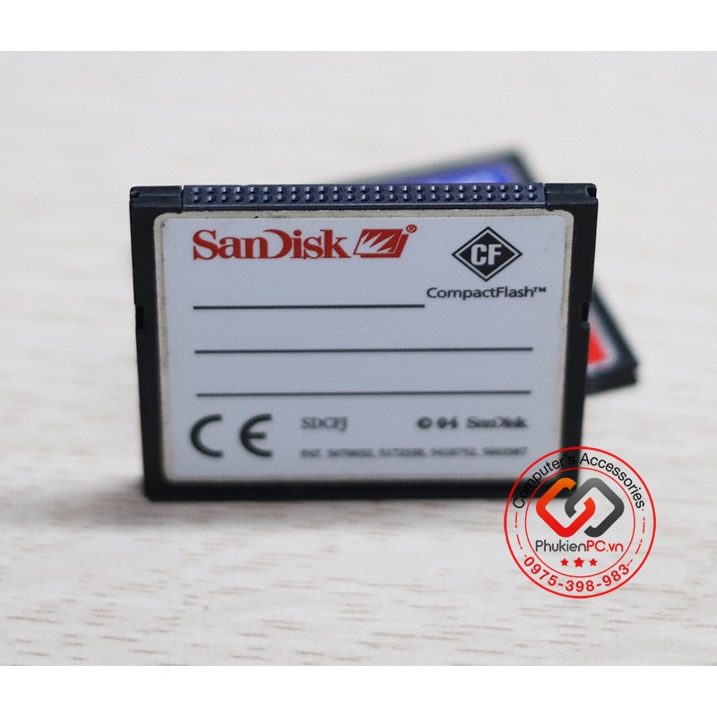 Thẻ nhớ CF công nghiệp 128Mb Sandisk Flash Memory Card cho CNC PLC dung lượng thấp