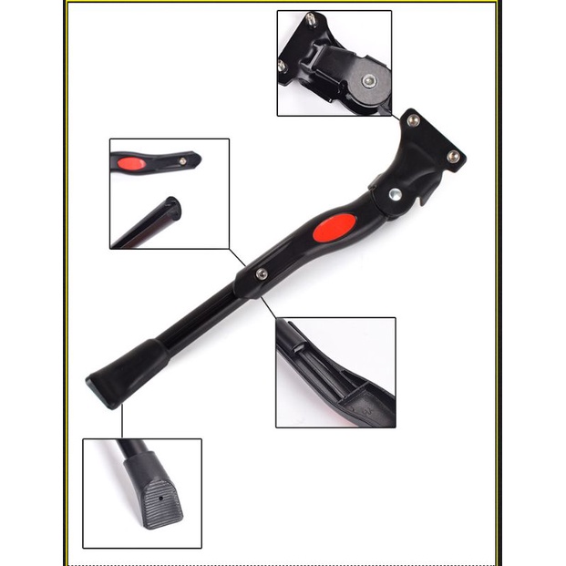 Chân Chống Nhôm Xe Đạp 2 Vít Tai Bắt - Điều Chỉnh Độ Dài