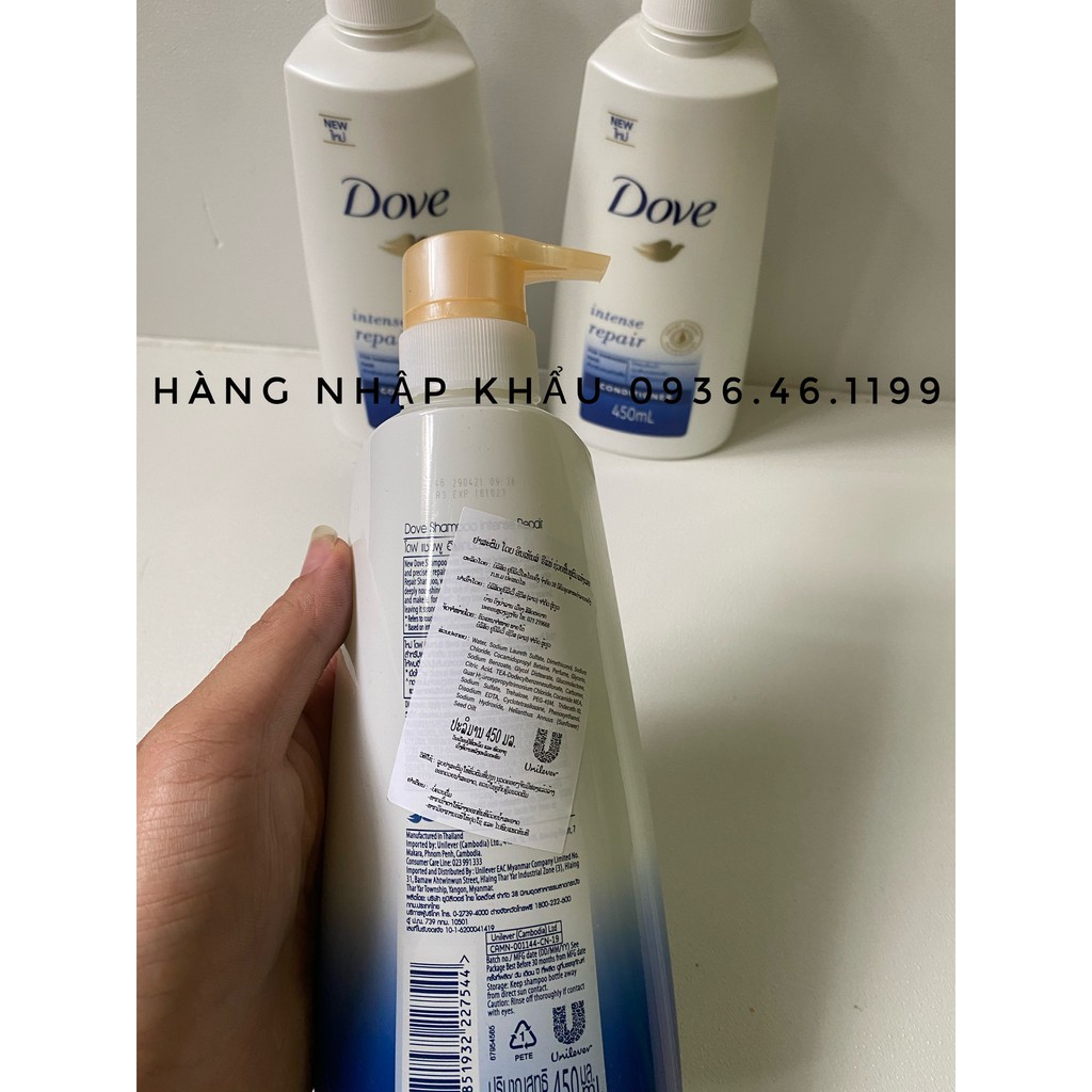 (Mẫu mới)GỘI-XẢ DOVE SIÊU MƯƠT THÁI LAN 450ml