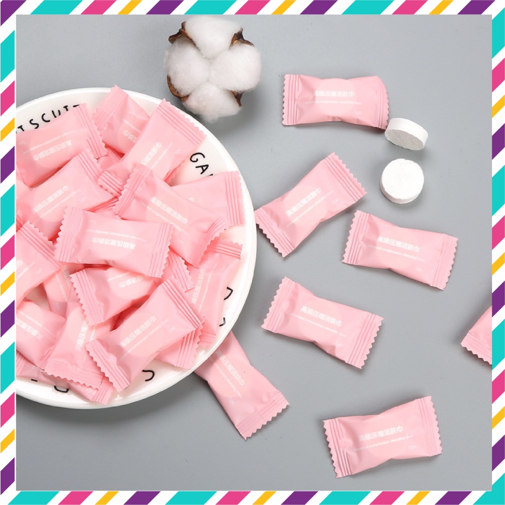 Gói 100 viên giấy nén tiện lợi mang theo du lịch