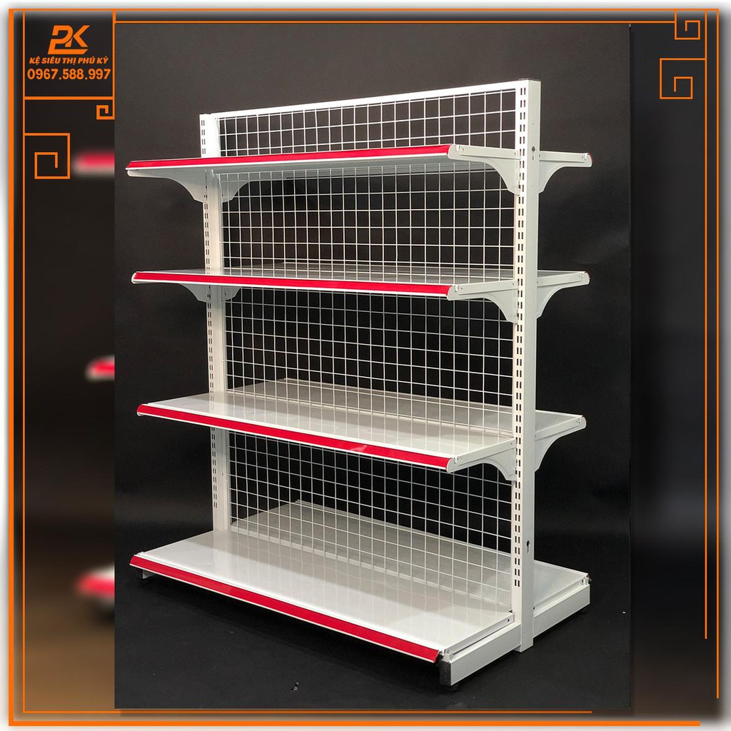Kệ Siêu Thị Đôi  Dài 120 Rộng 70 Cao 150 x 4 Tầng
