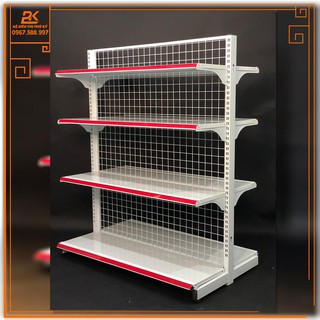 Kệ Siêu Thị Đôi ( 2 Mặt) Dài 120 Rộng 70 Cao 150 x 4 Tầng