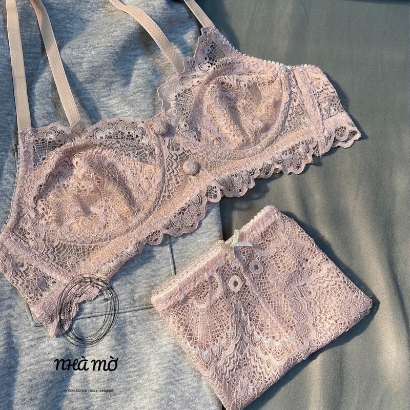 Set bra hồng đất CÁ CONCEPT đồ lót thiết kế có gọng không mút có lót nude đủ size | BigBuy360 - bigbuy360.vn