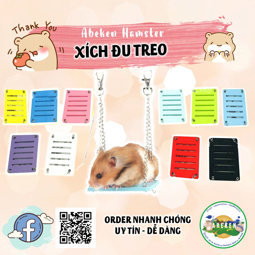 Xích đu treo lồng Hamster (màu ngẫu nhiên)