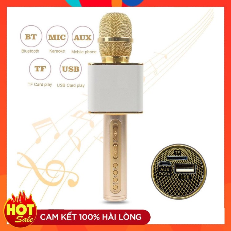 Mic karaoke bluetooth SD 08 ⚡FREE SHIP⚡ không dây có loa âm thanh cực hay . Bảo hành lên đến 12 tháng