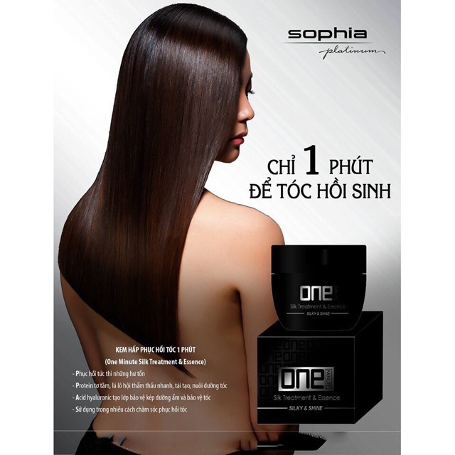 [Chính hãng] New] Dầu hấp ủ tóc Sophia Platinum One Minute phục hồi 1 phút 450ml